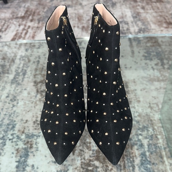 KATE SPADE SUEDE Studded Black Ankle Boots WOMENS 8 - Picture 1 of 7